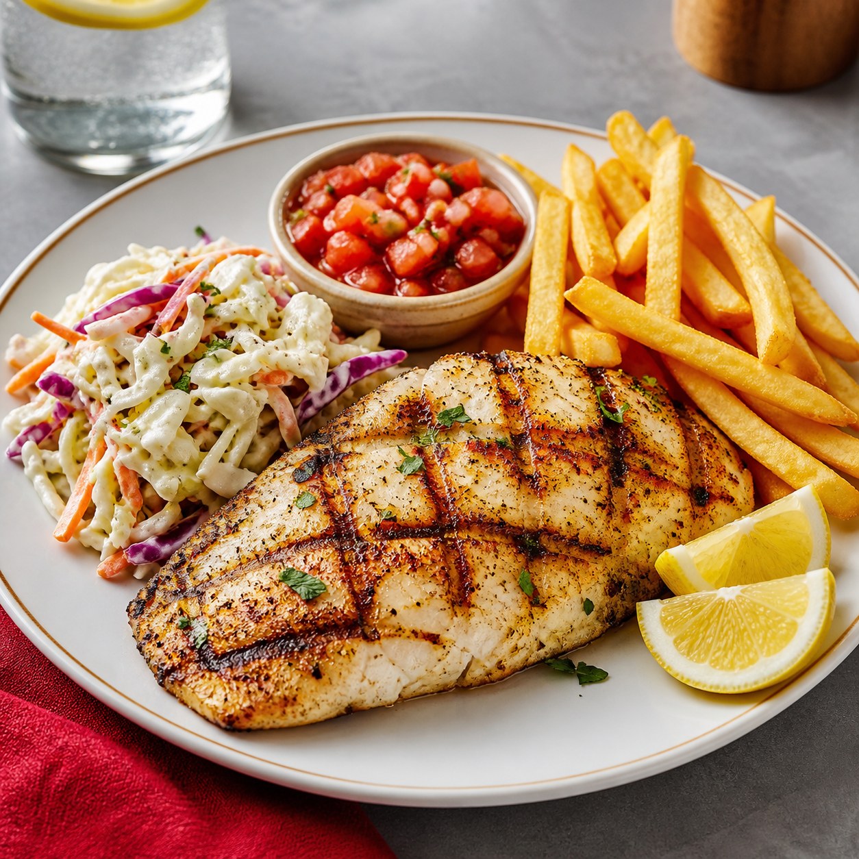 Grilled Tilapia & Chips