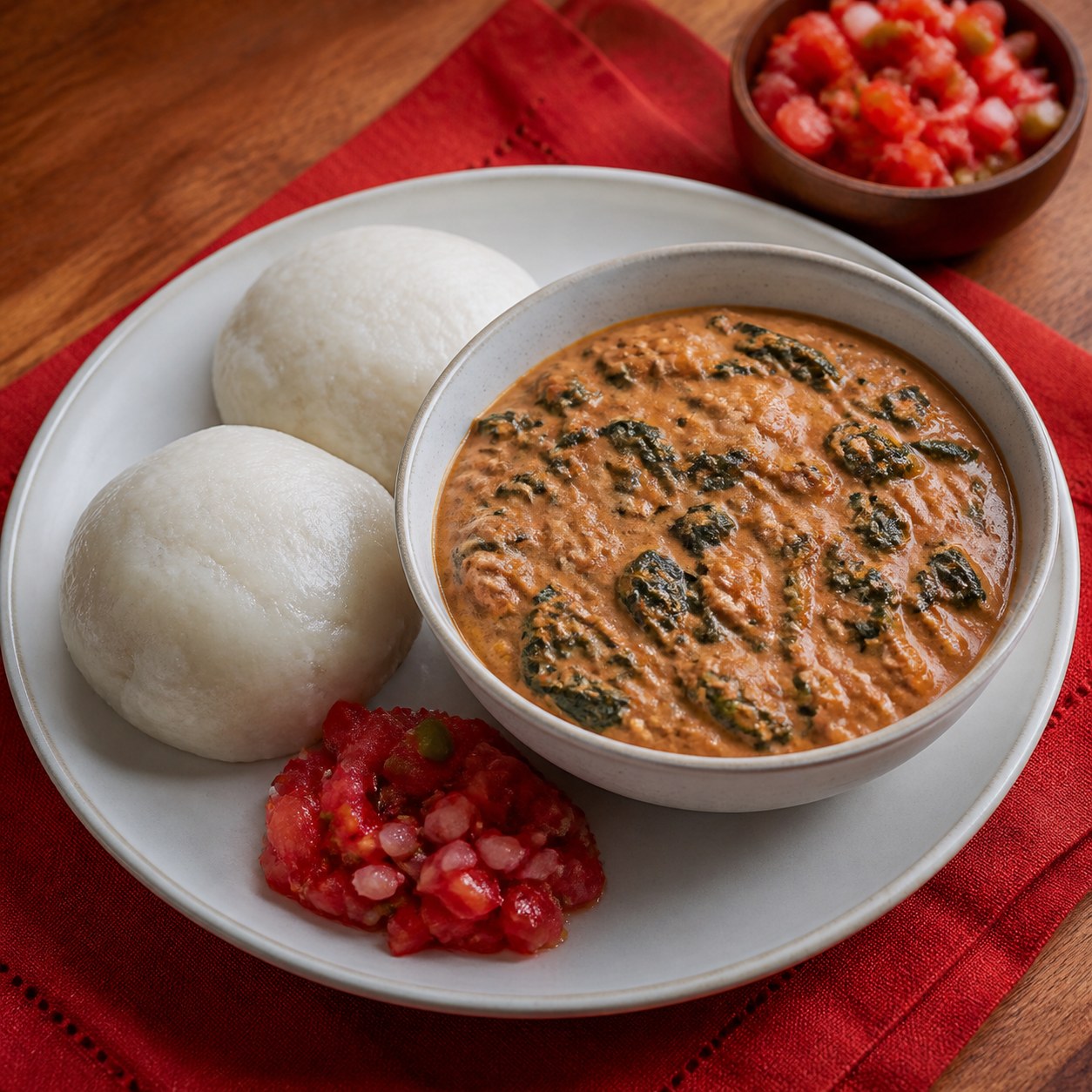 Ifisashi Nshima Plate
